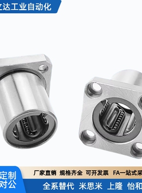 LHTS6 8 10 12 16 20 25 30微型带方法兰直线轴承镀镍防锈