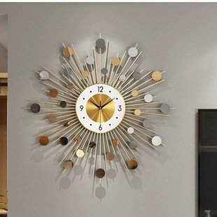 家用装 饰餐厅挂表钟表挂钟客厅简约时钟高级感挂墙免打孔壁挂式
