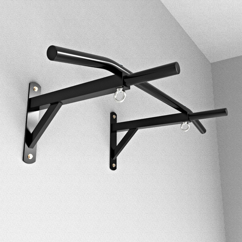 引体向上器墙壁面打孔单杠家用室内双杆拉绳吊环庭架健身器材