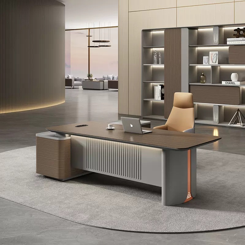 高端老板桌董事长总裁桌椅组合简约现代大班台豪华领导老板办公桌