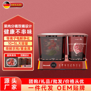 德萨帝（Desadi）德国果蔬清洗机家用双桶双用肉菜清洗15L果蔬机