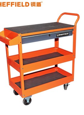 钢盾 S025009/10/12  3层多用途工具推车/2抽屉工具箱/网格工具车
