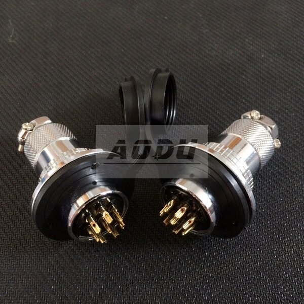 DF25 GX25-3T 3芯 带法兰航空插头 25MM 电缆式圆形连接器螺纹航