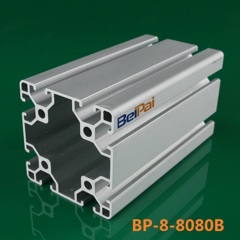 贝派铝型材8080 铝合金型材框架欧标铝制品方管厂家工业安全围栏