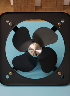 梁田方形换气扇排气扇25W铁排小8寸金属油烟轴流窗式排风机黑色