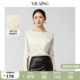 韩系春季 VIEA.ING薇迎商场同款 女2026春季 衬衫 衬衣杏色上衣 长袖