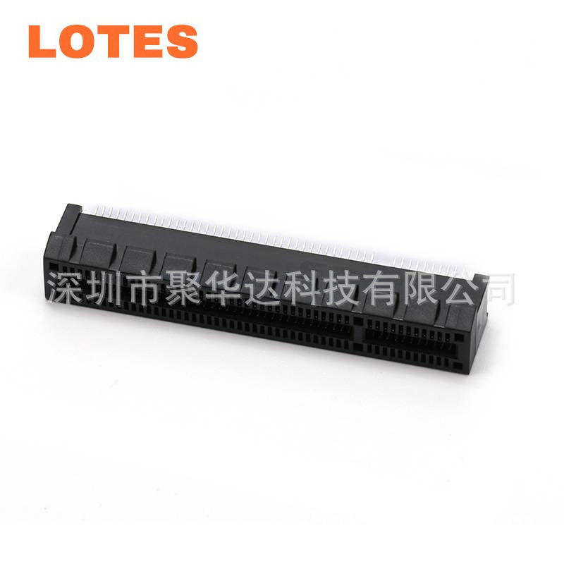 LOTES AAA-PCI-018 PCIE显卡接口 8X 98PIN 夹板型 不开槽 连接器