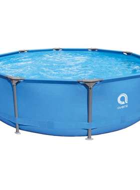 jilong 12022大支架游泳池浅蓝色十角支架户外养鱼池号支架水池