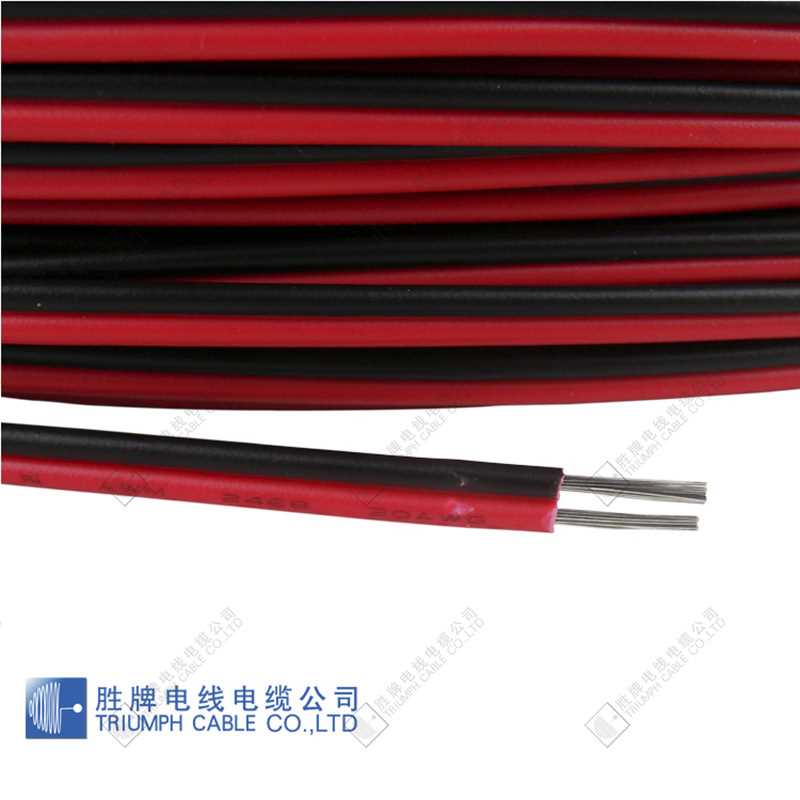 红黑平行线 黑印白双并线 UL2468-28AWG7/12双并线 led灯线 OK线