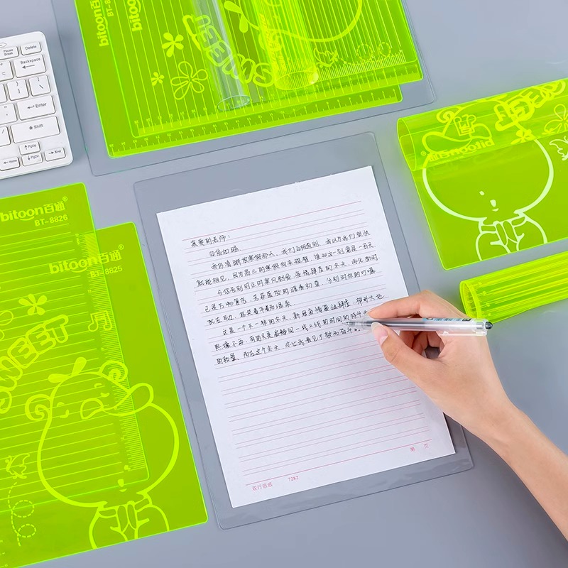 学生用写字垫板考试塑料垫板透明考试专用书写垫板A3高考生用课桌垫本A4写字垫16k横线软垫本桌面垫试卷垫板