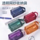 复古色系网纱收纳袋零钱身份证公交卡立体款 可手提卡包迷你透明钥匙包耳机线收纳包便携尼龙化妆包网纱拉链袋