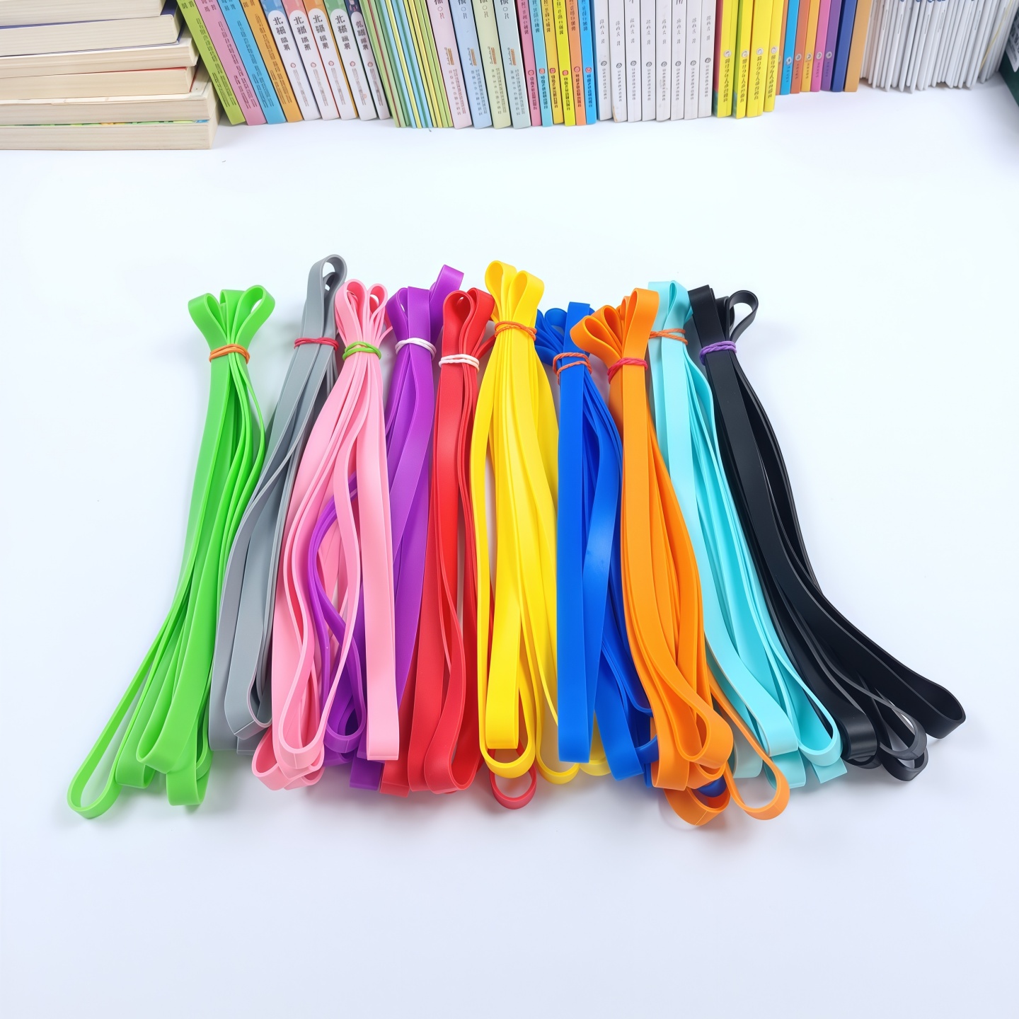 新款彩色硅胶绑带书本整理绑带