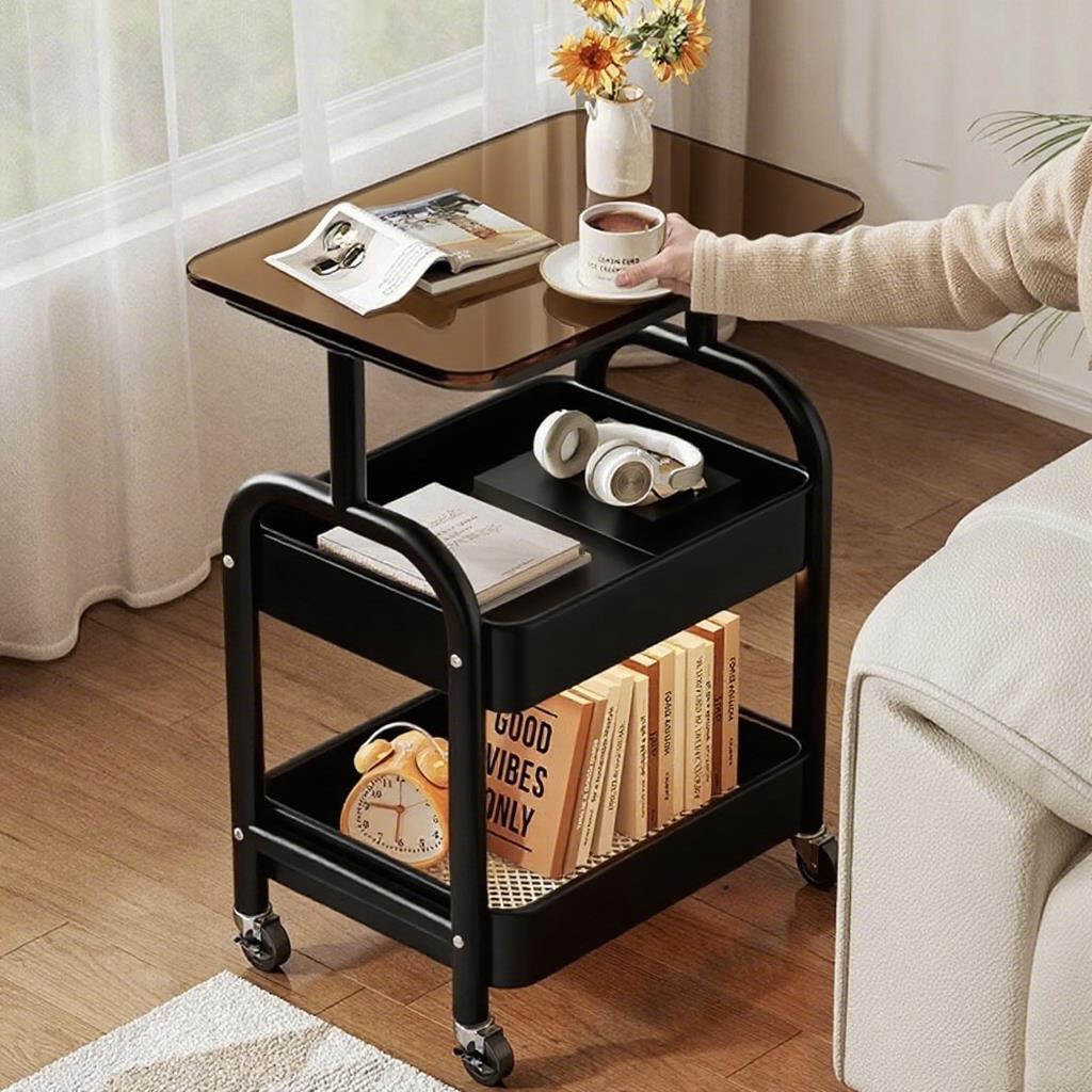 床头小推车可移动沙发边几夹缝柜客厅新款茶几床边桌子轻奢置物架