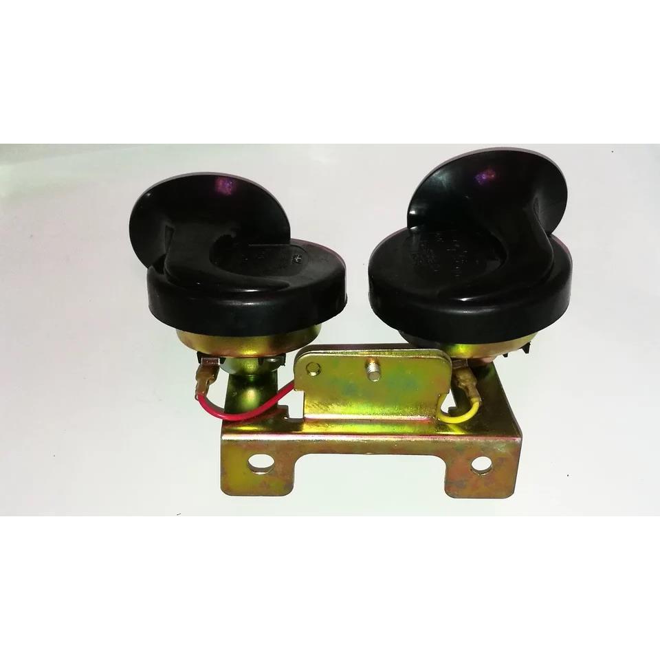 包邮12V24伏汽车摩托车双音蜗牛电喇叭带支架继电器防水鸣笛喇叭