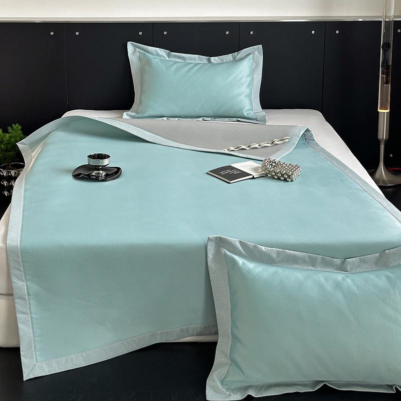 夏季可机洗汉方凉席冰丝席三件套可水洗折叠1.5m1.8m床高端空调席