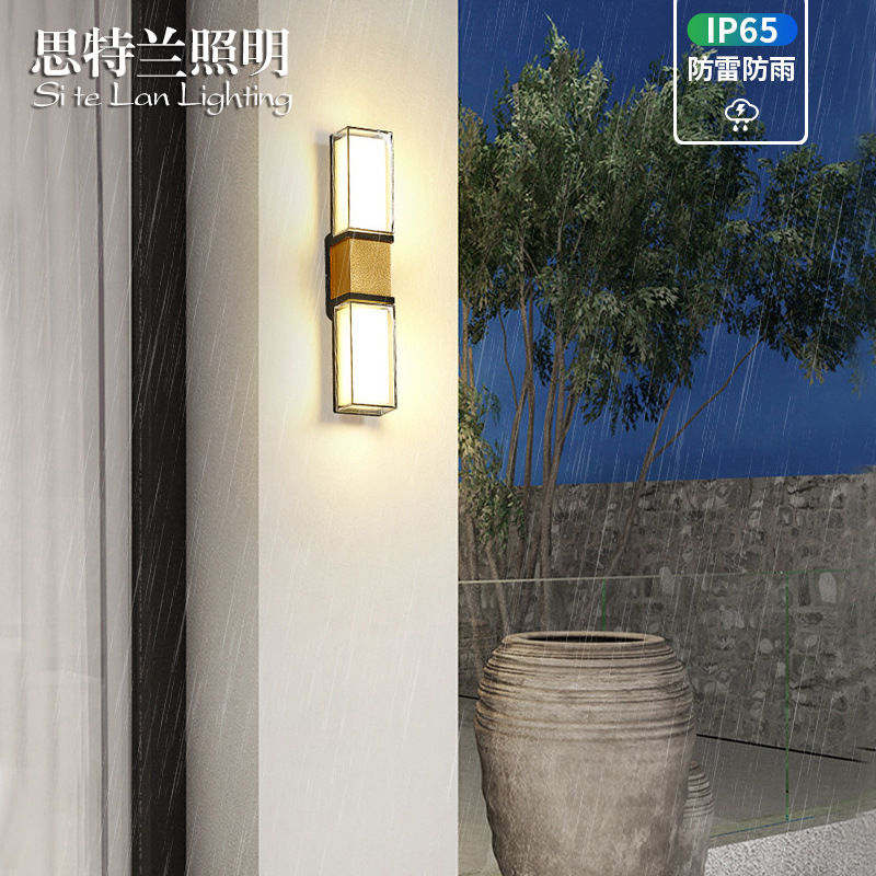户外壁灯防水入户玄关过道双pc室外墙灯家用别墅庭院门口照明壁灯