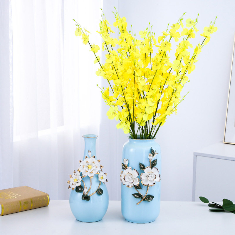 新中式陶瓷花瓶摆件创意客厅玄关家居装饰品插干花软装工艺品摆设,模玩/动漫/周边/娃圈三坑/桌游,文化/体育周边,淘宝优惠券,粉丝福利购,淘宝优惠卷