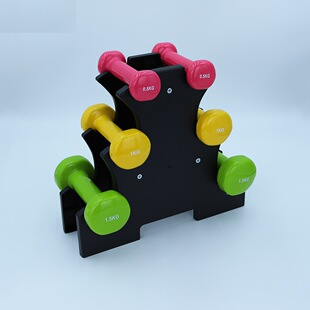 实心铸铁12KG哑铃套装浸塑哑铃家用商用男女通用健身房小哑铃厂家