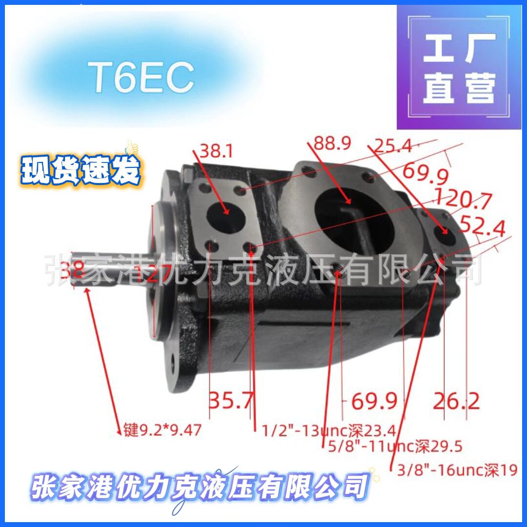 T6系列高压叶片泵双联泵 T6C T6D T6E T6CC T6DC T6EC T6ED油泵厂