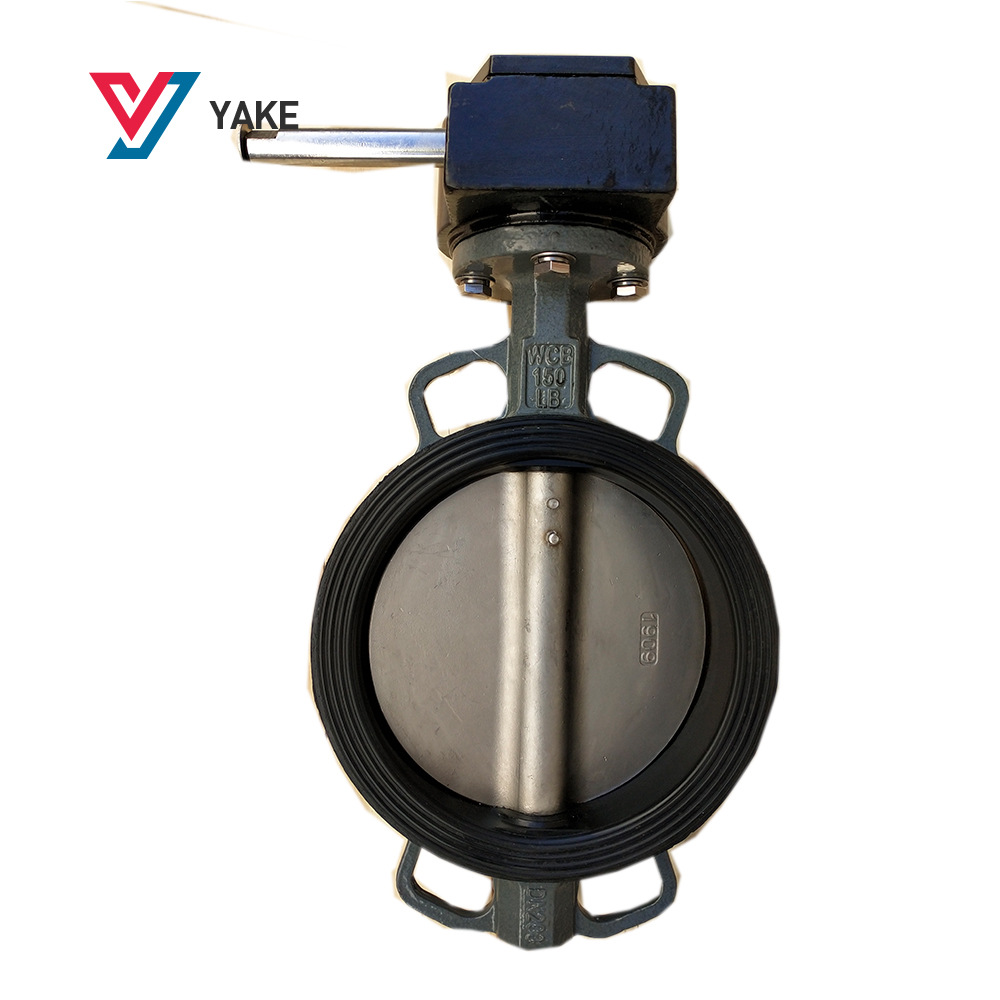 D371X-16C 涡轮铸钢对夹蝶阀 中线铸钢蜗轮软密封蝶阀