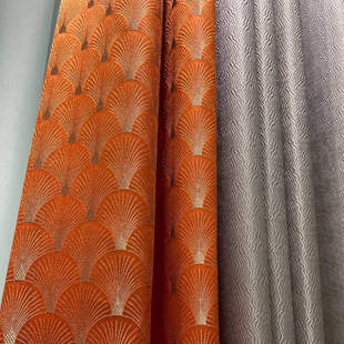 2020年新款高精密轻奢小扇子提花银杏叶窗帘轻奢遮光客厅现代时尚