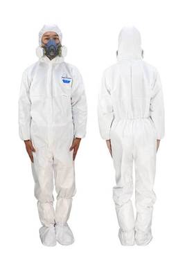 汉盾 HD-BP621 白色带帽连体式限次性防护服（PP 40克）