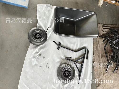 双轮带把手推车 便携静音塑料斗手拉车 货物搬运 运输拉货车
