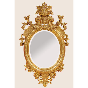 欧式 饰镜轻奢艺术玄关镜子 浴室镜巴洛克复古壁挂镜酒店KTV场所装