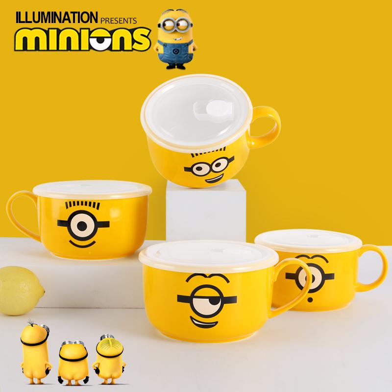 泡面碗陶瓷碗带盖可微波炉