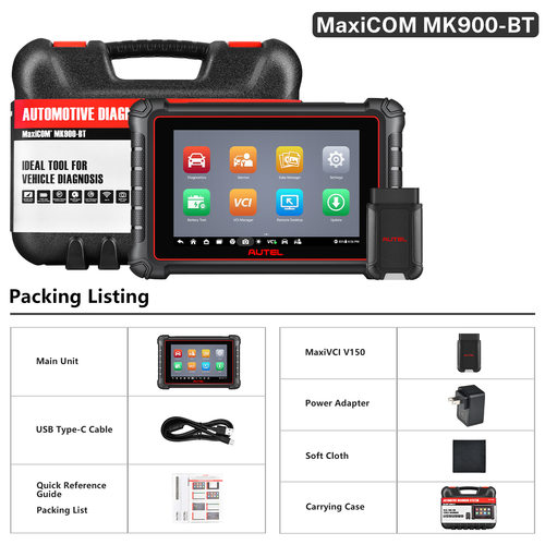 道通AUTEL MK900BT汽车全系统诊断仪ECU编码示波器检测全系统扫描