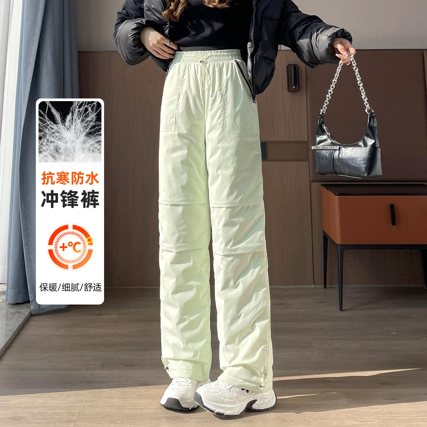 蜜糖之城工装羽绒裤女外穿冬季东北零下40度直筒洋气防风保暖棉裤,女装/女士精品,棉裤/羽绒裤,淘宝优惠券,粉丝福利购,淘宝优惠卷