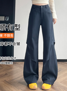 蜜糖之城工装裤女款秋冬2025新款运动加绒小个子裤子直筒休闲裤