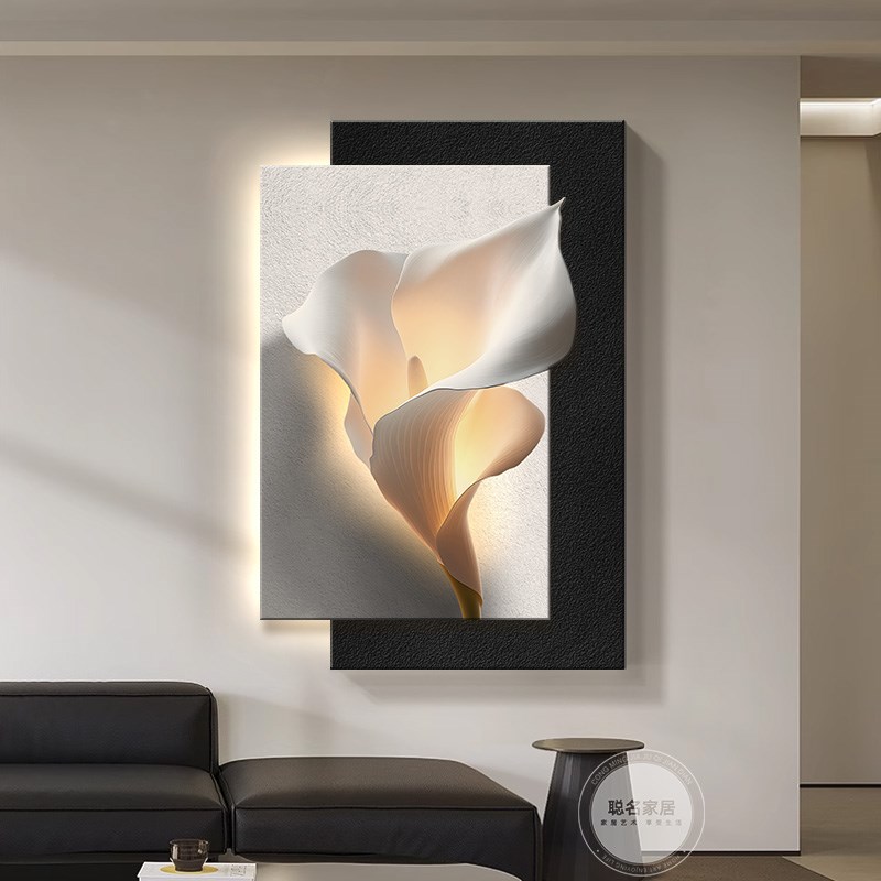 意式极简玄关装饰画高级感客厅沙发背景墙挂画浮雕立体感砂岩壁画