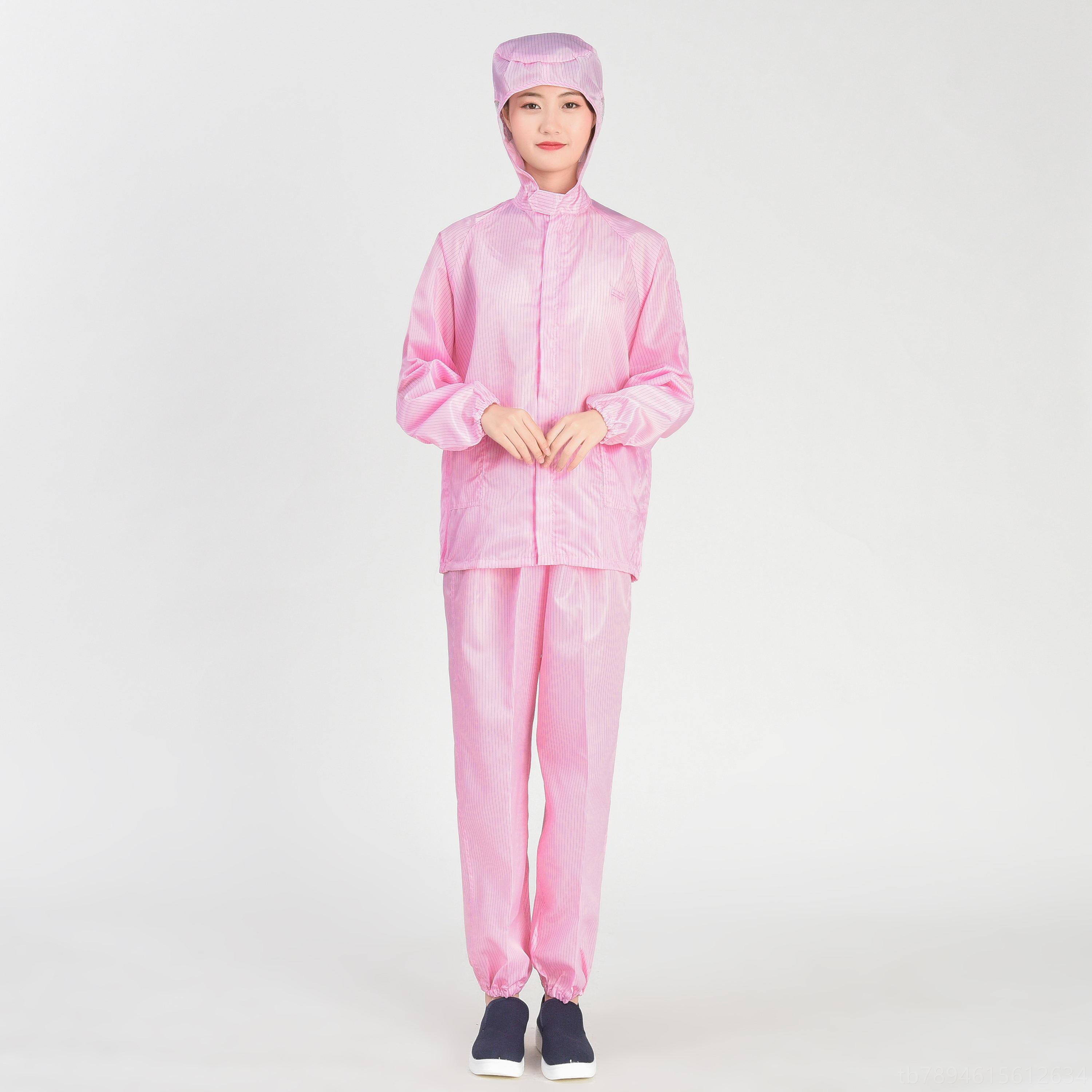 高档蓝连帽防尘洁净色工尘作服白色喷漆无服净化防服 防静电护分