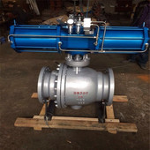 Q647W 大口径固定球阀 快速切断O型阀 64P 气动开关调节V型