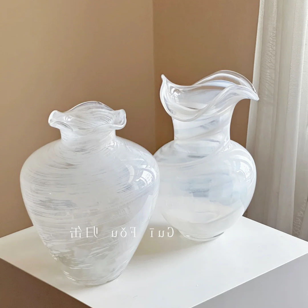 玻璃花瓶轻奢琉璃摆件客厅插花水培花器白色小众花瓶复古轻奢摆件,模玩/动漫/周边/娃圈三坑/桌游,文化/体育周边,淘宝优惠券,粉丝福利购,淘宝优惠卷