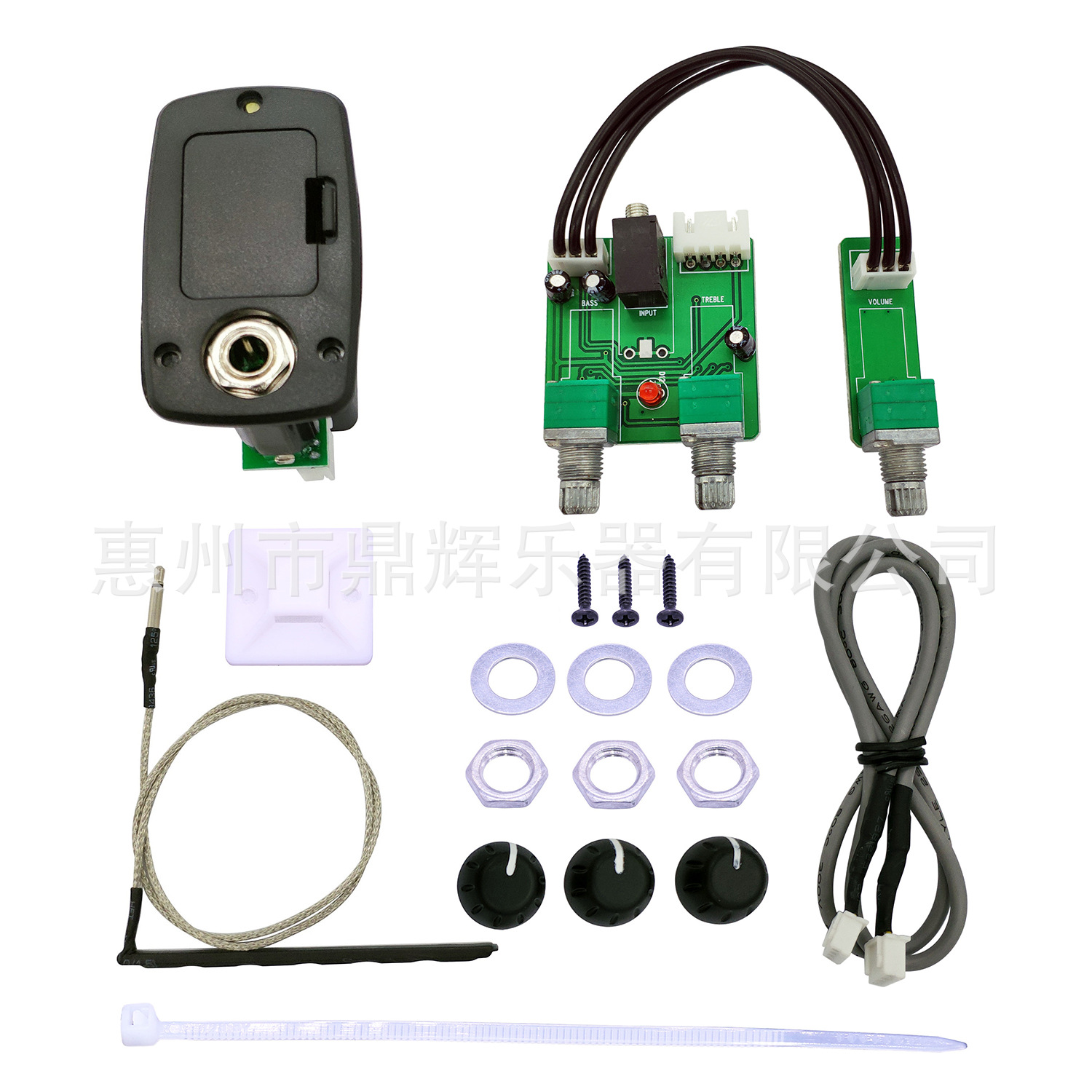 AL-203木吉他拾音器 古典民谣吉他压电拾音器 吉他EQ均衡器