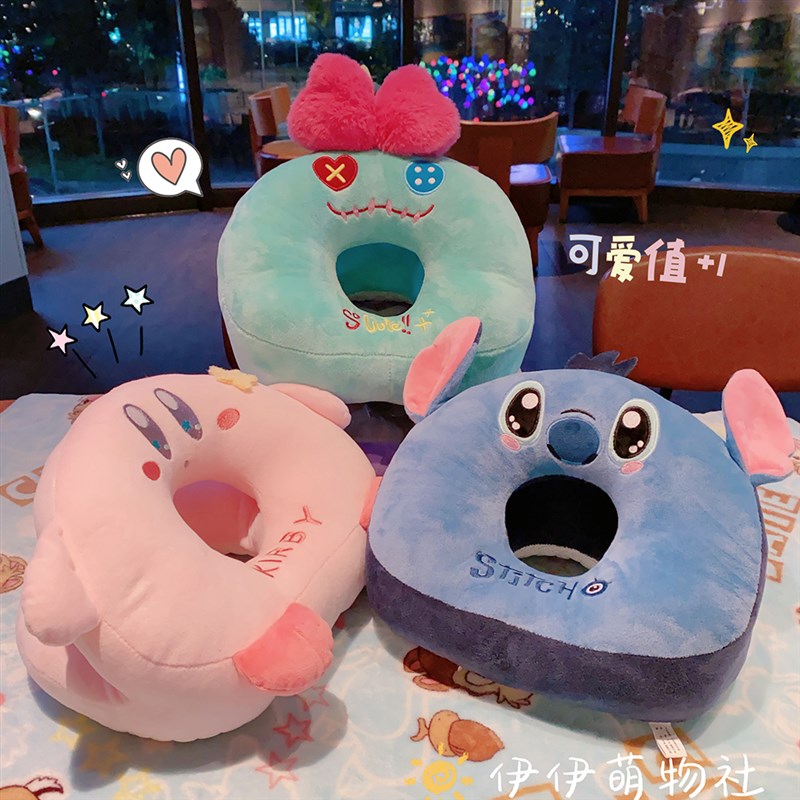卡通史迪仔午睡枕儿童小学生趴睡枕桌上午睡抱枕办公室睡觉枕头夏