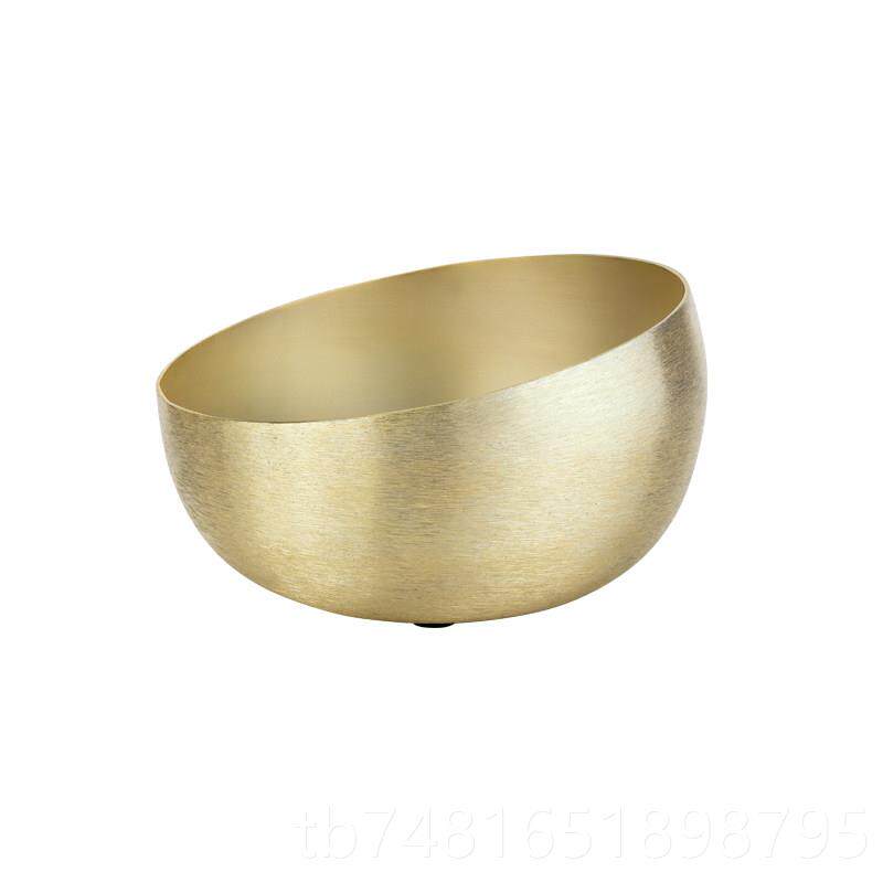 正品口装轻奢欧金色北金属花盆器皿装饰果盘样板房软花器客进厅摆