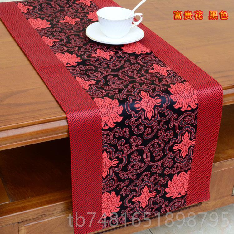 正品现新中桌旗古典禅式意红木家具茶桌几玄关电视柜长条代旗桌布