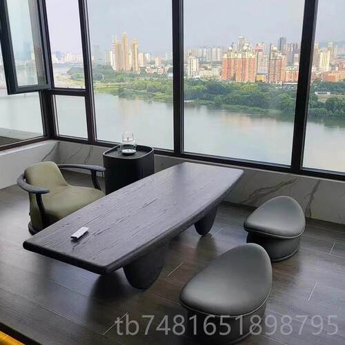 正品新中式榻榻茶米款茶桌025新高端阳台飘窗矮桌茶室茶台2胡桃木