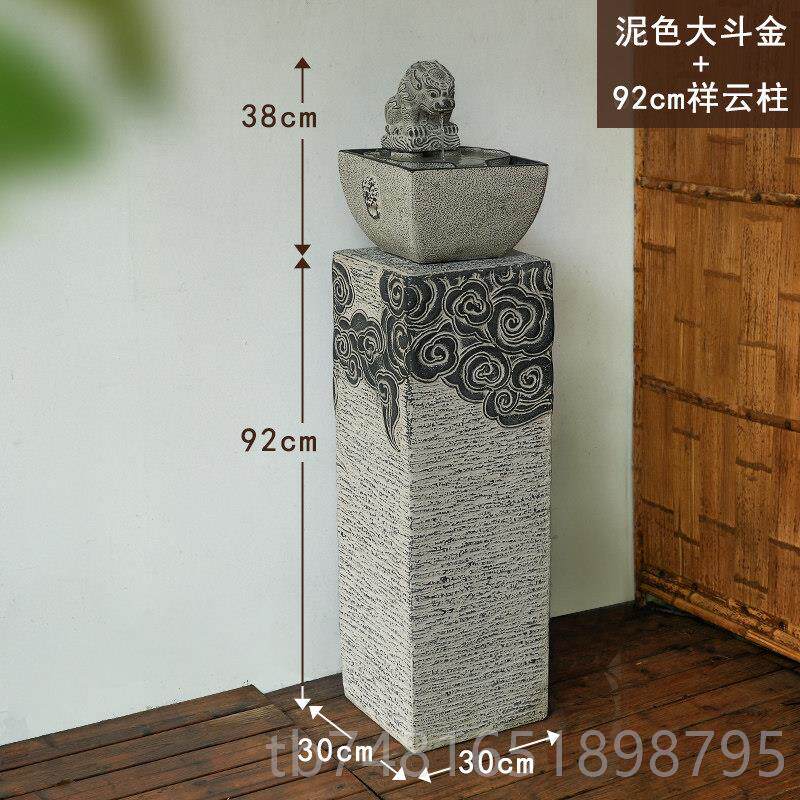 正品招财流进水摆件循环办公开室桌日斗金生财业礼物中式茶室布水