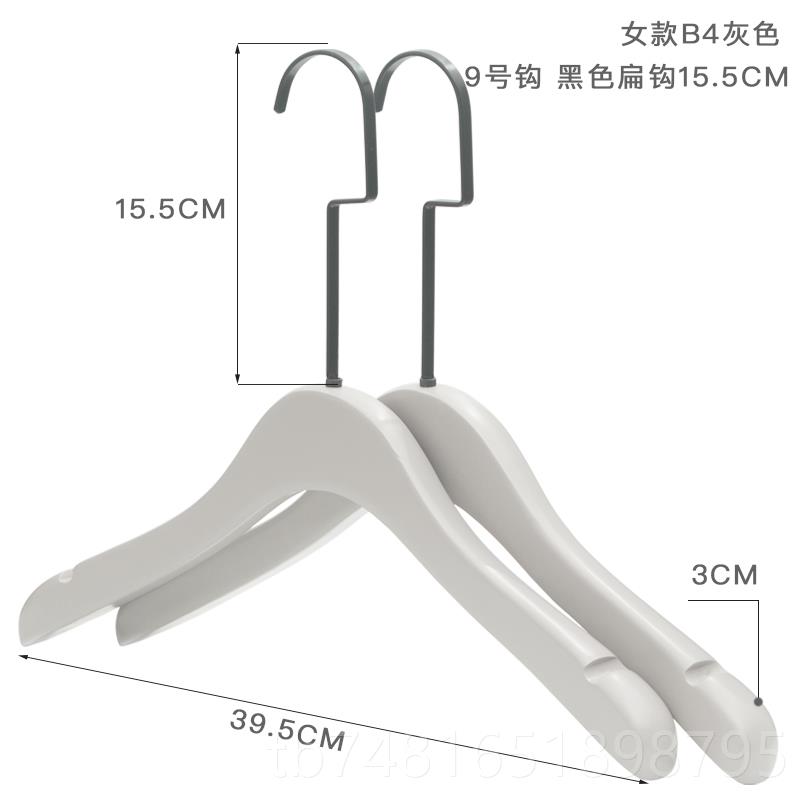 正品装店挂衣架架木质灰裤白色衣子定制防服滑木架衣撑刻logo实木