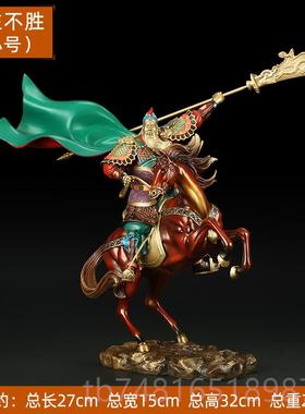 正品《无往不财胜》铜关档公摆武神骑马关羽公司办公室高开业件礼