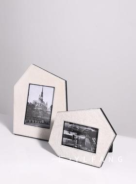 一匚现代轻奢马毛相框 样板间酒店民宿床头柜书房衣帽间家居摆饰