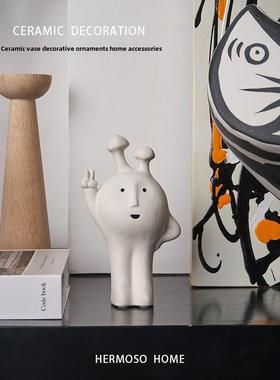 Hermoso玩蘑菇可爱的蘑菇桌面陶瓷装饰品客厅入口酒柜装饰乔迁之