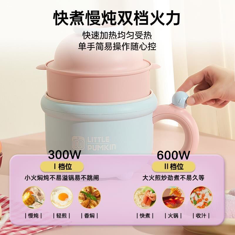 宿舍快煮锅小型寝室小功率学生多功能煮面泡面小电锅煮粥300w一体