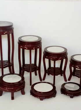 花架实木客厅中式单个置物落地室内鱼缸放盆景的小架子家用木质矮