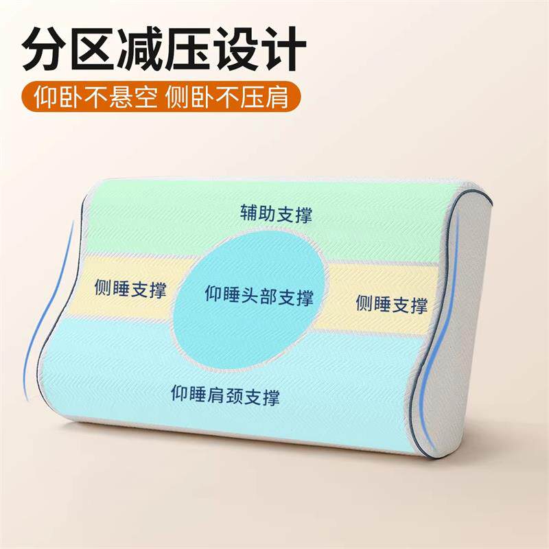 颈椎枕头睡觉防打呼噜专用男士助睡眠护颈椎记忆棉枕芯整头止鼾枕