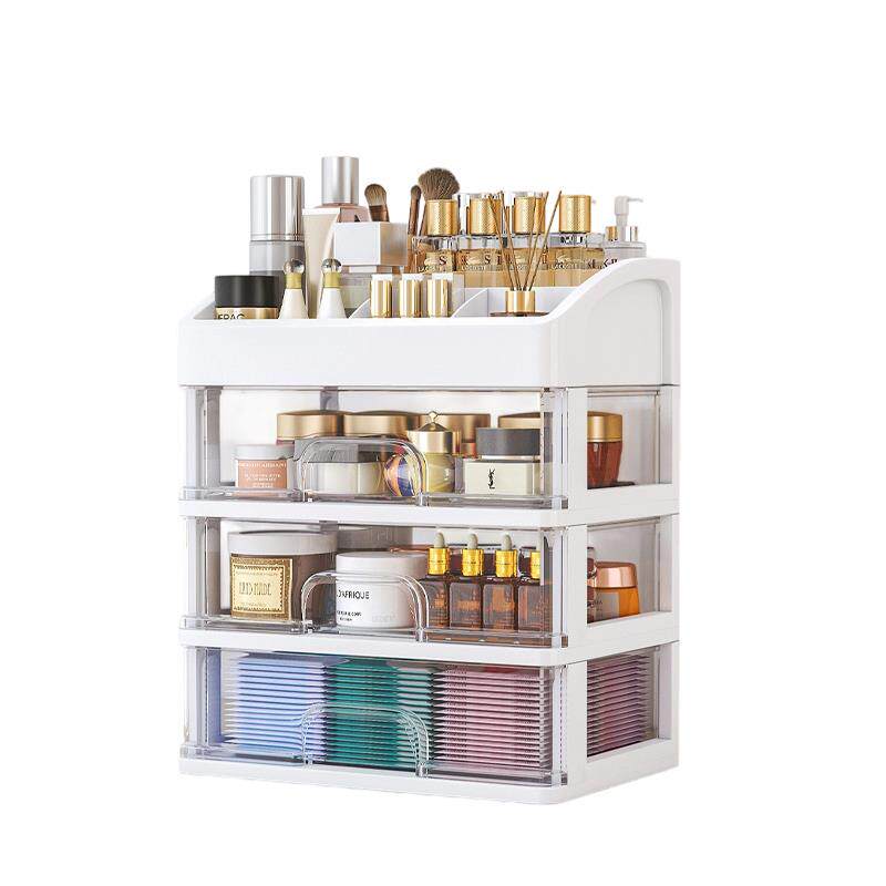 抽屉式桌面收纳盒书桌宿舍文具置物架办公室学生整理文件储物柜子